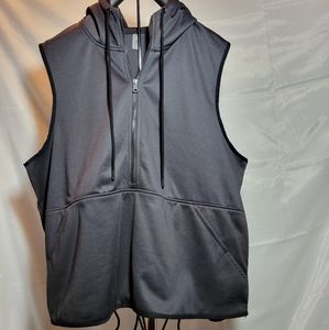 #1262 Plus size sleeveless hoodie